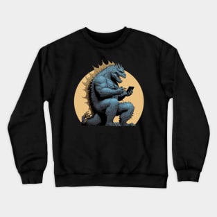 Godzilla Texting Crewneck Sweatshirt